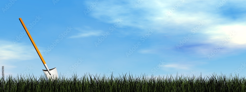 Fototapeta premium Shovel - 3D render