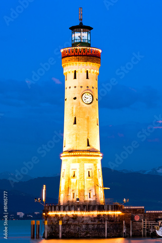 Lindau Lighthouse at Night © rado1979