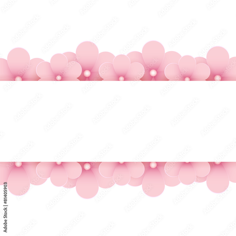 Pink floral background with place for text Pink floral background with place for text