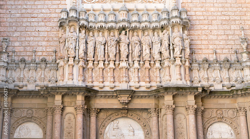 Canvas Print Abbey of Santa Maria de Montserrat