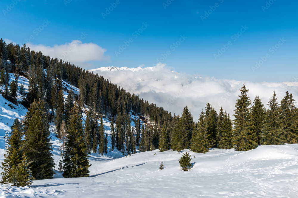 View of Austrian Alps, Mayrhofen ski resort