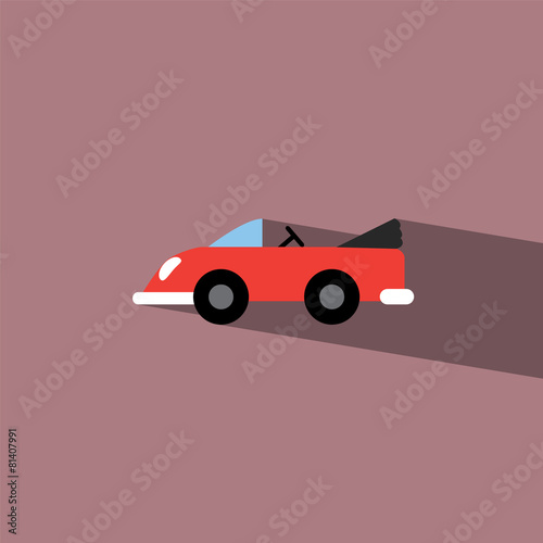 Racing car flat icon  vector illustration eps10
