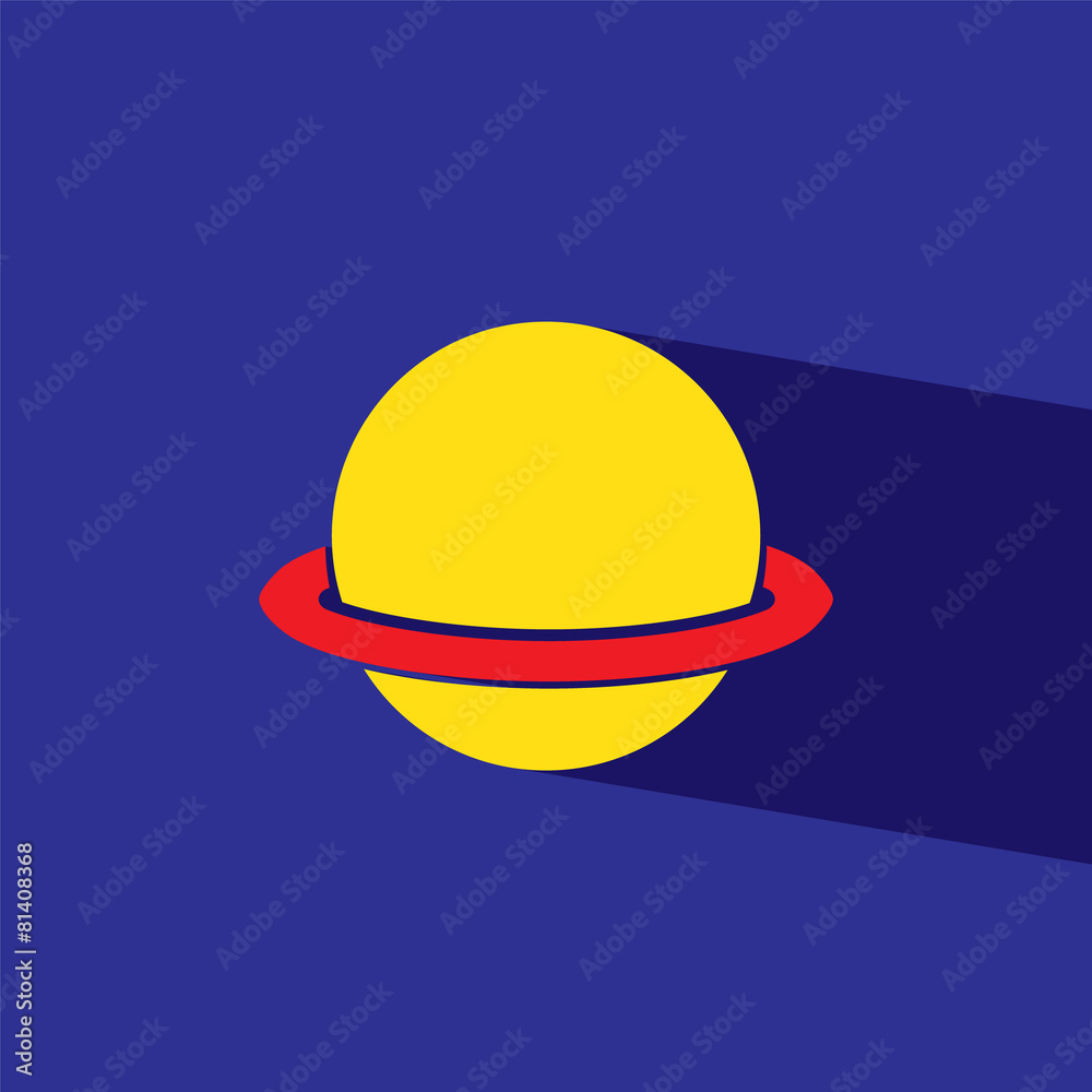 Saturn flat icon vector illustration eps10 Saturn flat icon vector illustration eps10