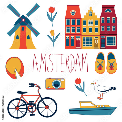 Colorful Amsterdam set