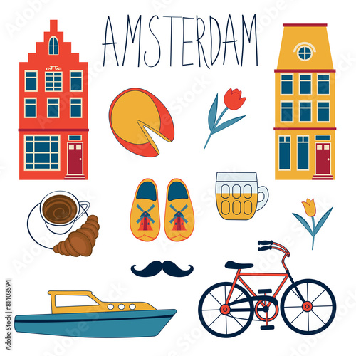 Colorful Amsterdam set
