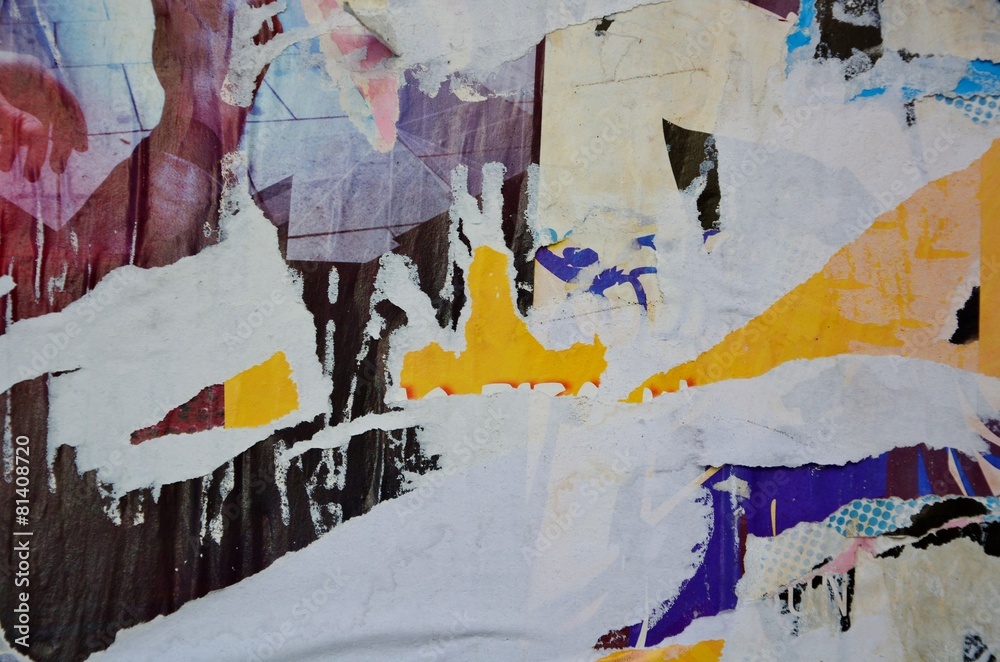 Fototapeta premium Torn posters