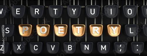 Typewriter with Poetry buttons