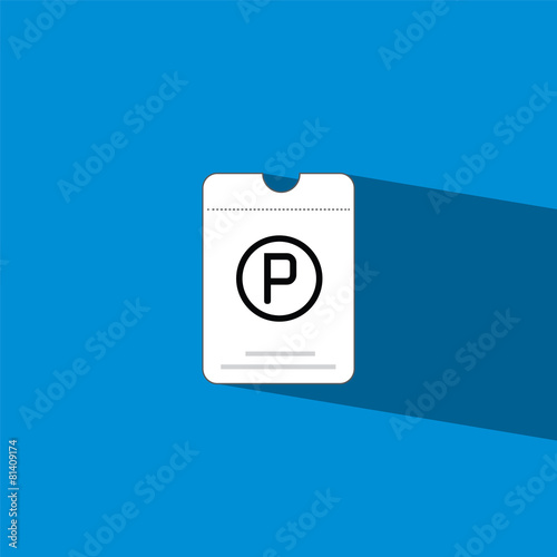 park car card flat icon  vector illustration eps10
