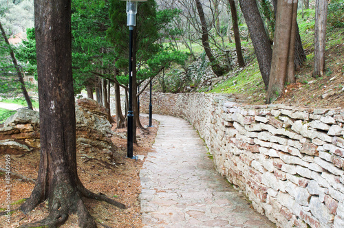Medieval stone road in Montenegro