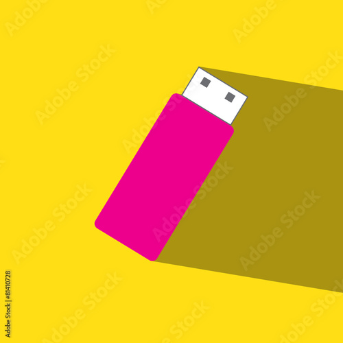thumb drive flat icon  vector illustration eps10