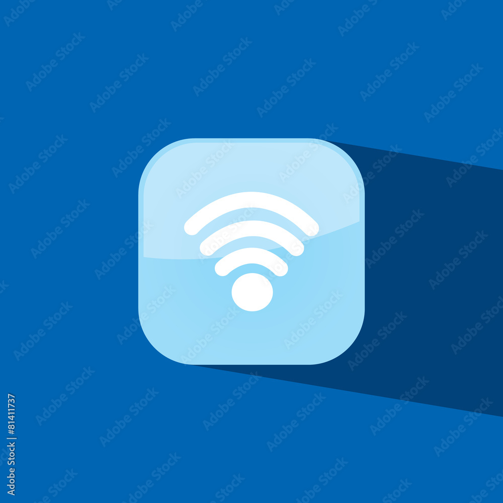 wifi button icon flat vector illustration eps10 wifi button icon flat vector illustration eps10