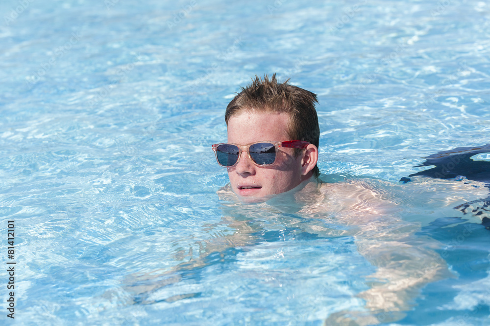 Boy Summer Pool Fun