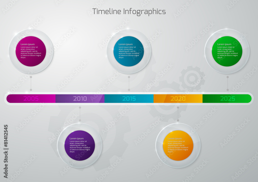 Vector illustration of a timeline infographics glass Stock Vector ...