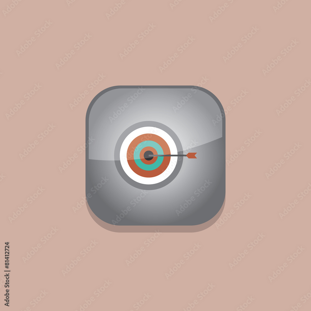 Archer button icon flat vector illustration eps10 Archer button icon flat vector illustration eps10