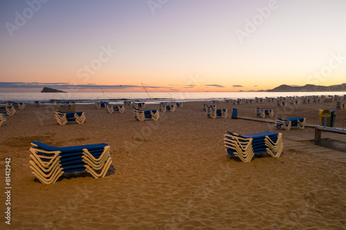 Sunset on Benidorm beach