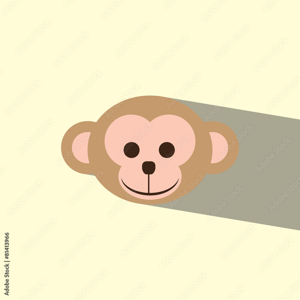 head monkey flat icon vector illustration eps10 head monkey flat icon vector illustration eps10