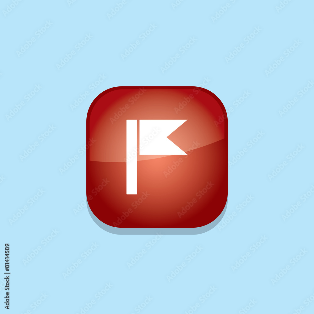 flag button icon flat vector illustration eps10 flag button icon flat vector illustration eps10
