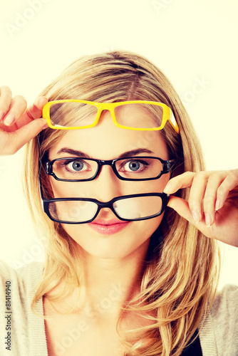 Young woman wearing eyeglasses