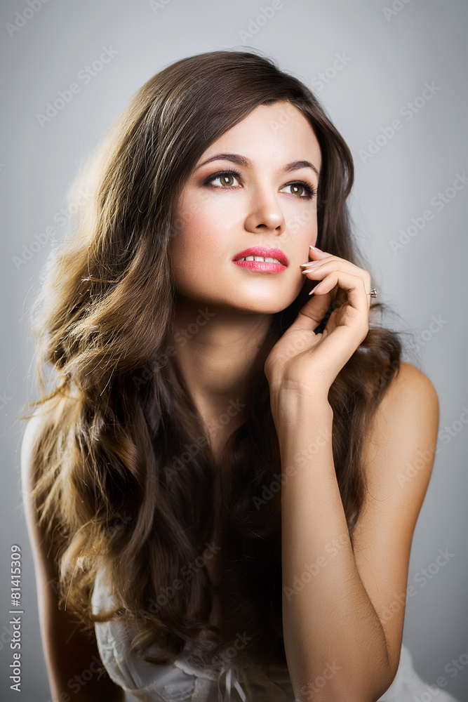 Portrait of a beautiful girl with beautiful hair Portrait of a beautiful girl with beautiful hair