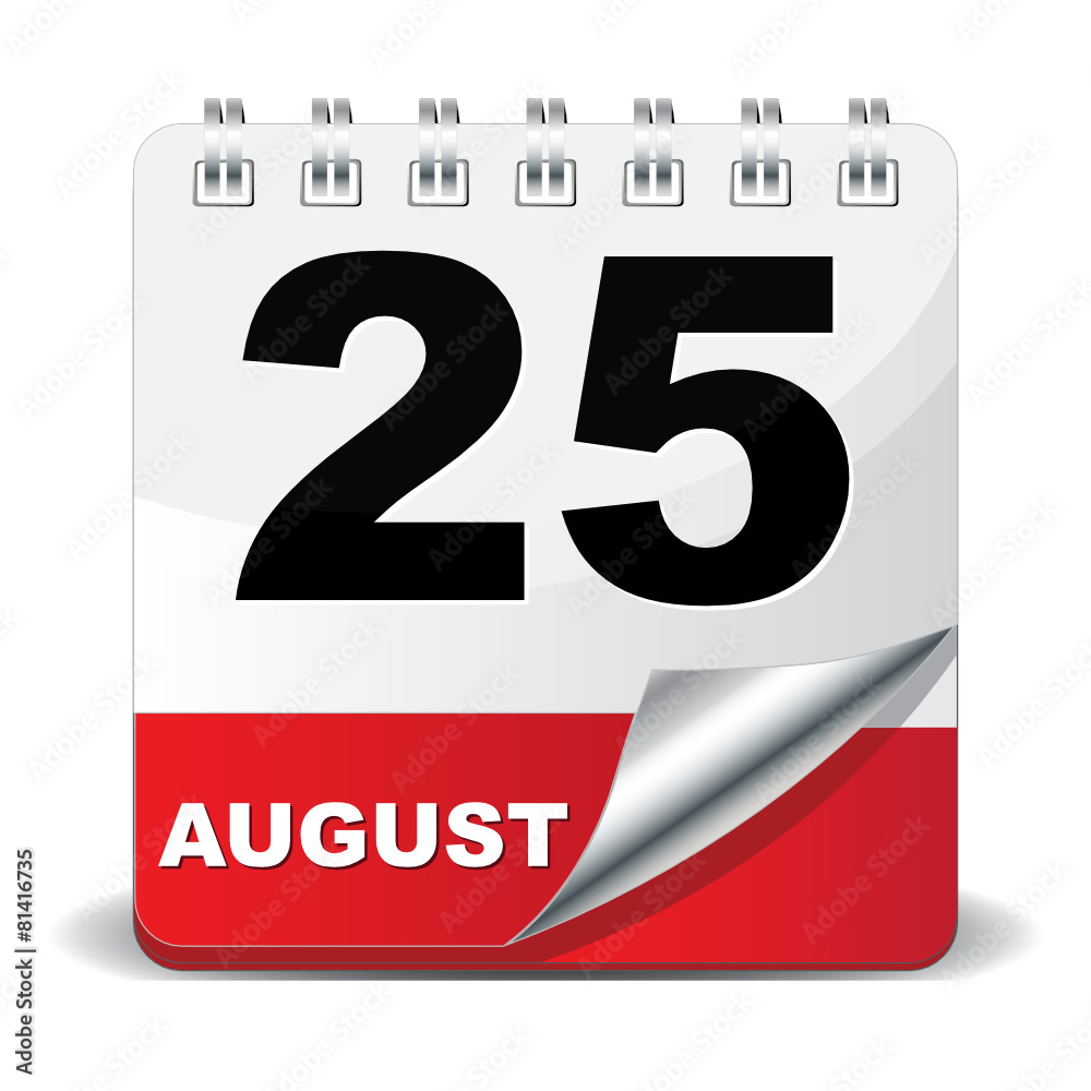 Fototapeta premium 25 AUGUST ICON
