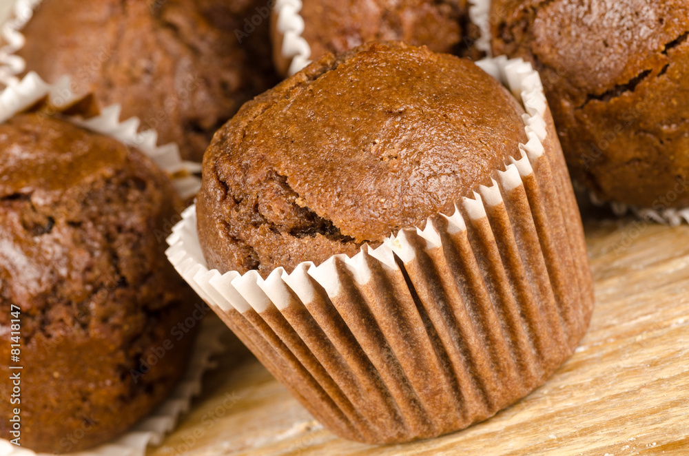 Homemade chocolate muffins