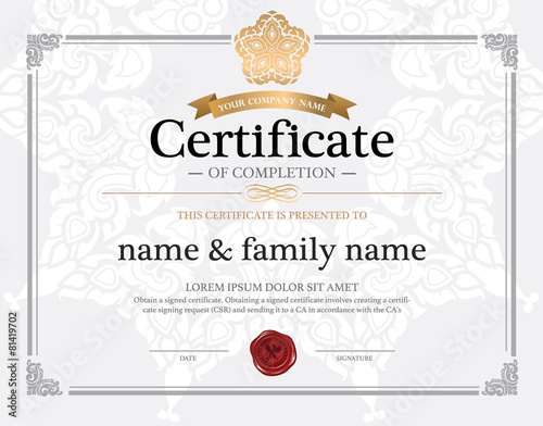 certificate design template.
