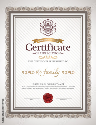 certificate design template.