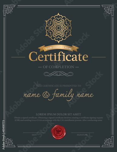 certificate design template.