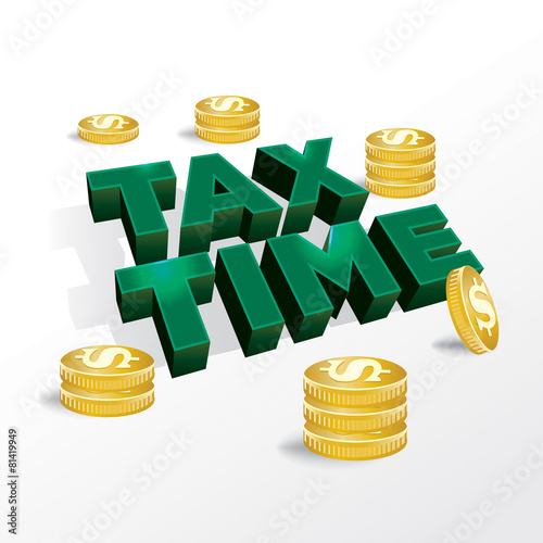 Tax Time Income Tax Concept Illustration