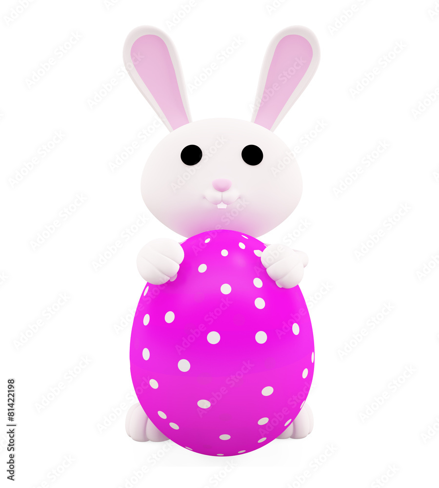 Obraz premium 3D Bunny with egg