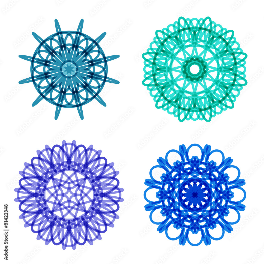 Ornament round set with mandala Ornament round set with mandala