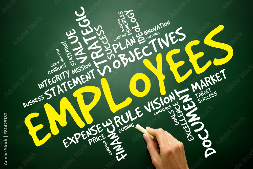 Employees word cloud, business concept Employees word cloud, business concept
