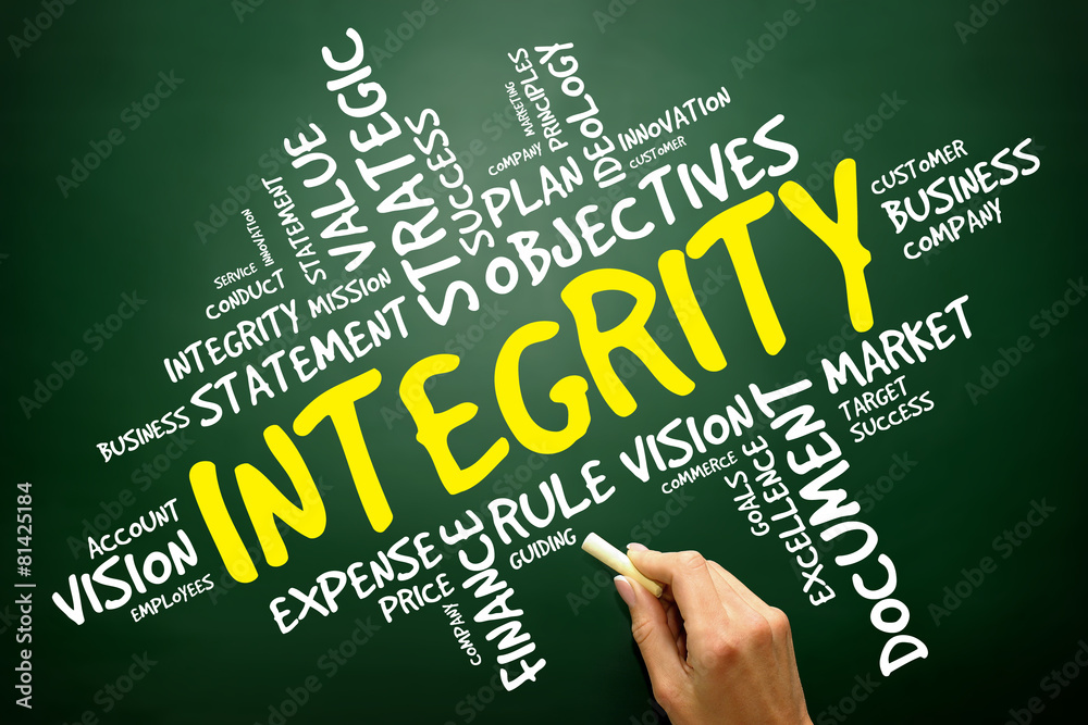 Integrity word cloud, business concept Integrity word cloud, business concept