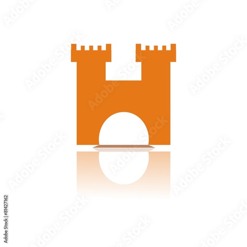 Icono castillo 2 color FB reflejo