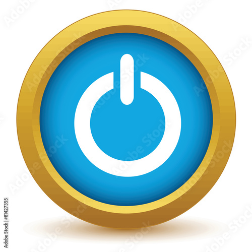 Gold power icon