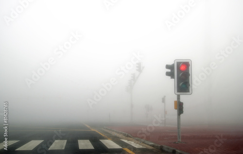 Fog in Dubai road