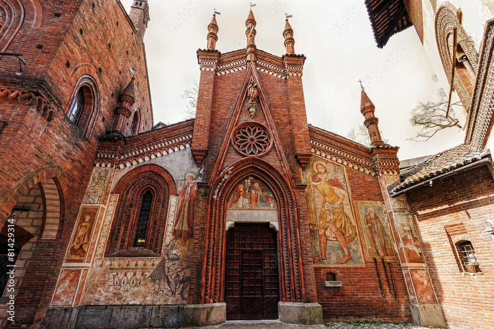 Church of the medieval village - Turin - Italy