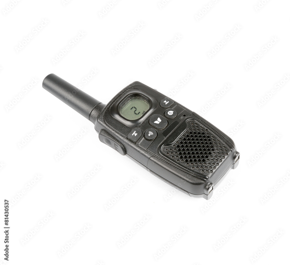 Black Personal Radio isolated on white Black Personal Radio isolated on white