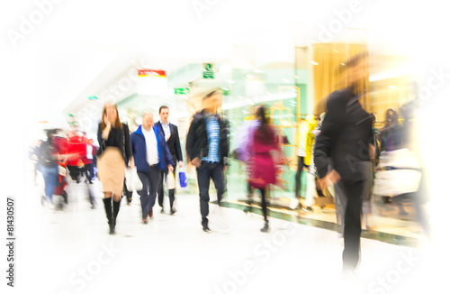 LONDON, UK - MARCH 31, 2015: Business people moving blur.
