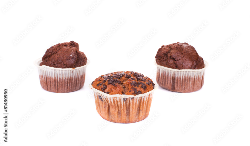 Muffins with chocolate. Muffins with chocolate.