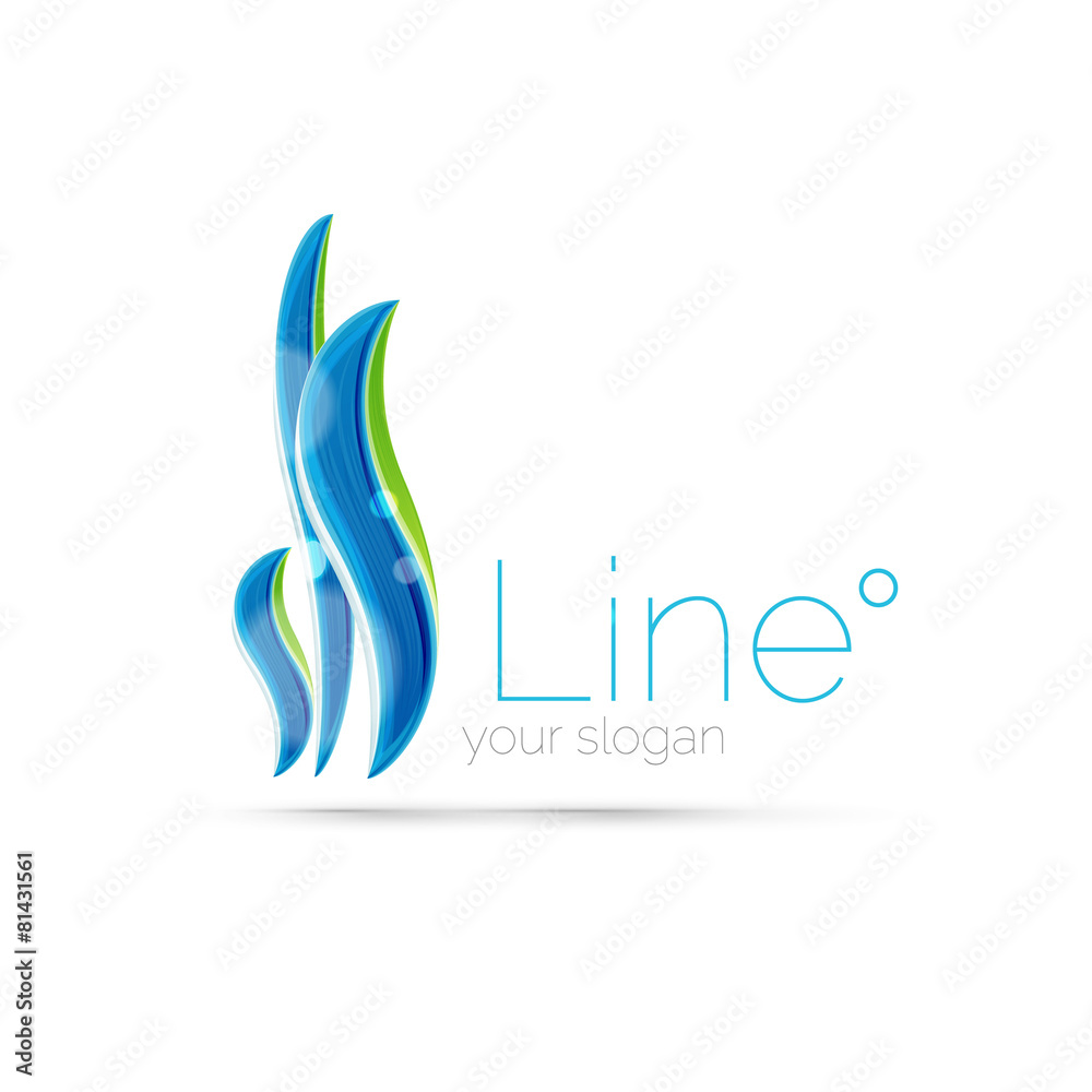 Obraz premium Abstract wave line logo