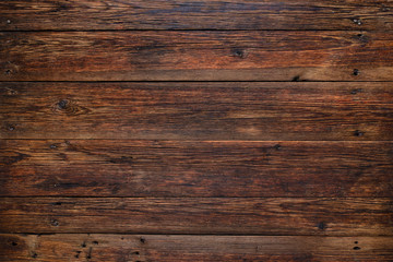 Old red wood background, rustic wooden surface with copy space