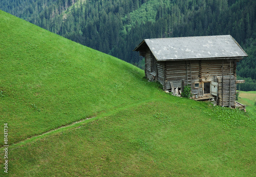 Old wooden building in Austrian Alps