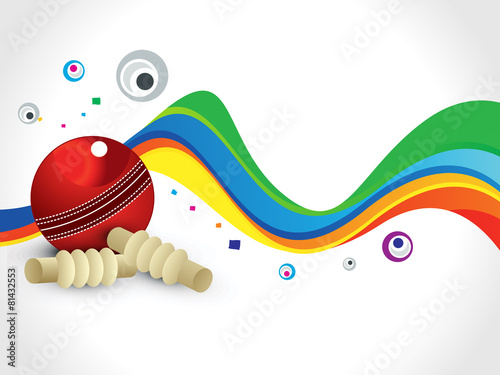 abstract colorful cricket wave background