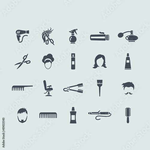 Set of barbershop icons