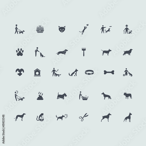 Set of pets icons