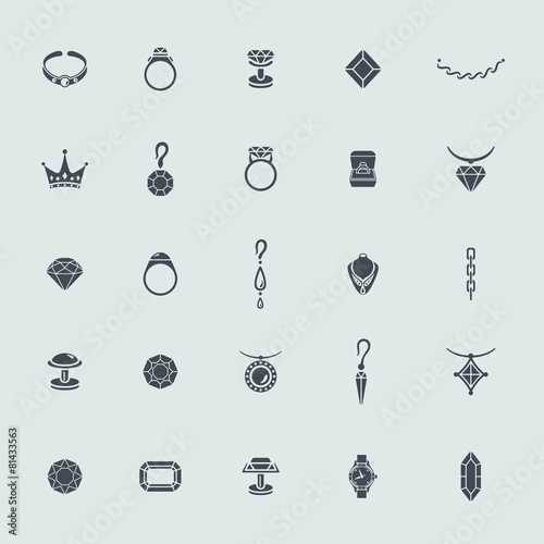 Set of jewelry icons