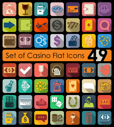 Set of casino icons