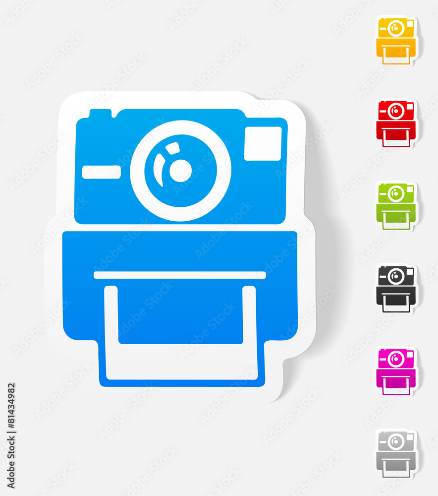realistic design element. old photocamera realistic design element. old photocamera