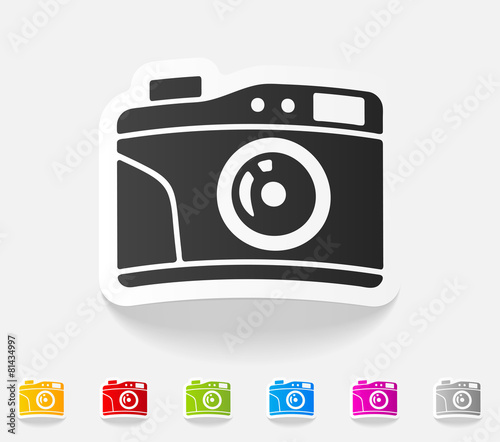 realistic design element. old photocamera